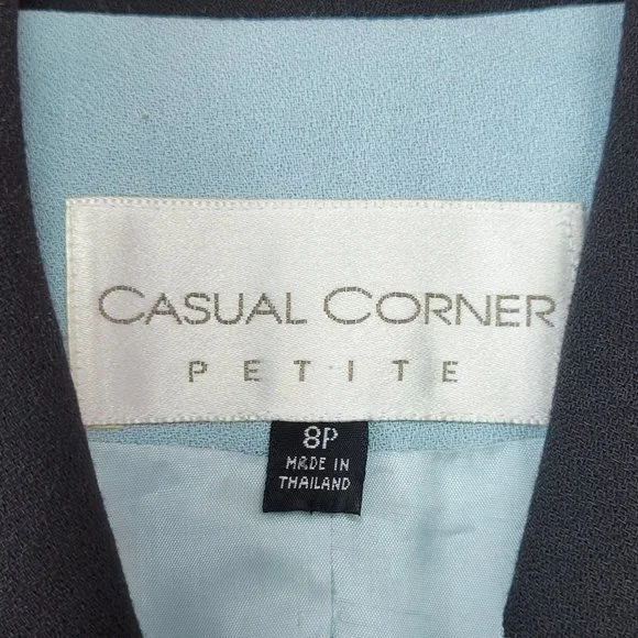 Vintage 90s Baby Blue & Black Colorblock Blazer Jacket - Picture 8 of 8